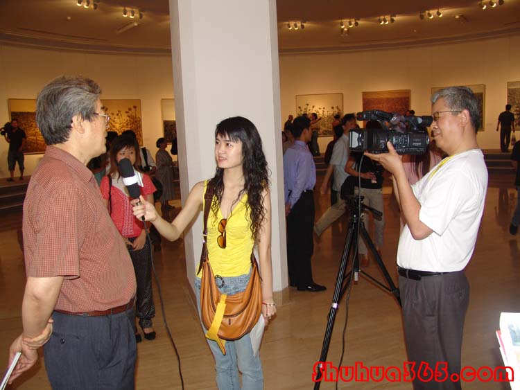 杨力舟接受中国书画名人榜摄制组的采访